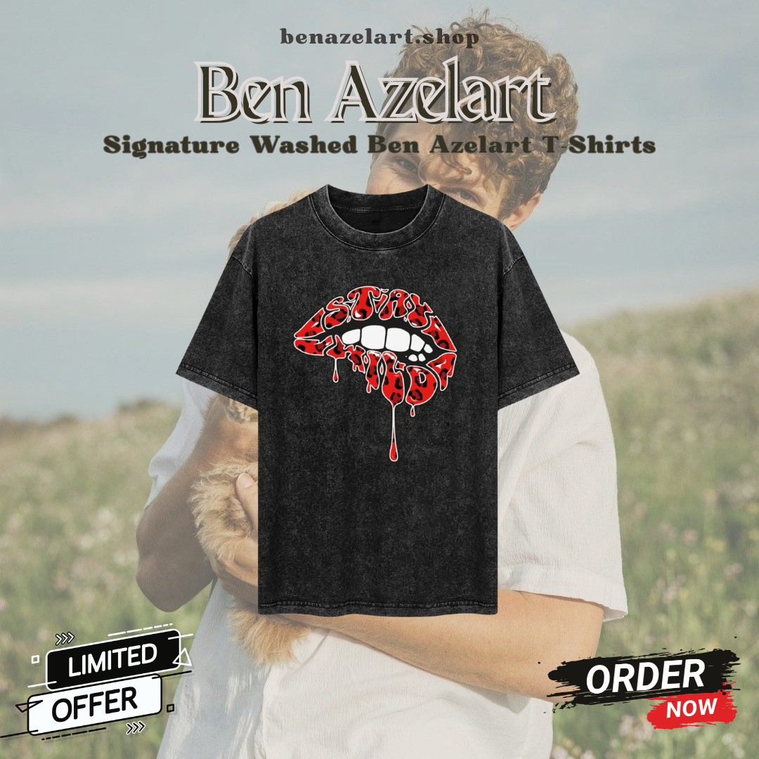 Stay Wild Lips PTTT2404 Washed Ben Azelart T-Shirts